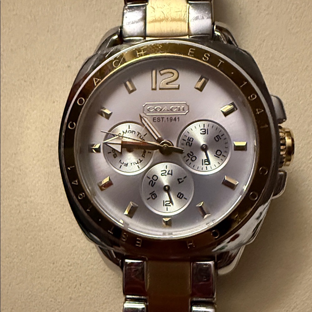 Coach Silver and Gold Tone Men's/Women’s (fitted) Watch - Picture 2 of 8